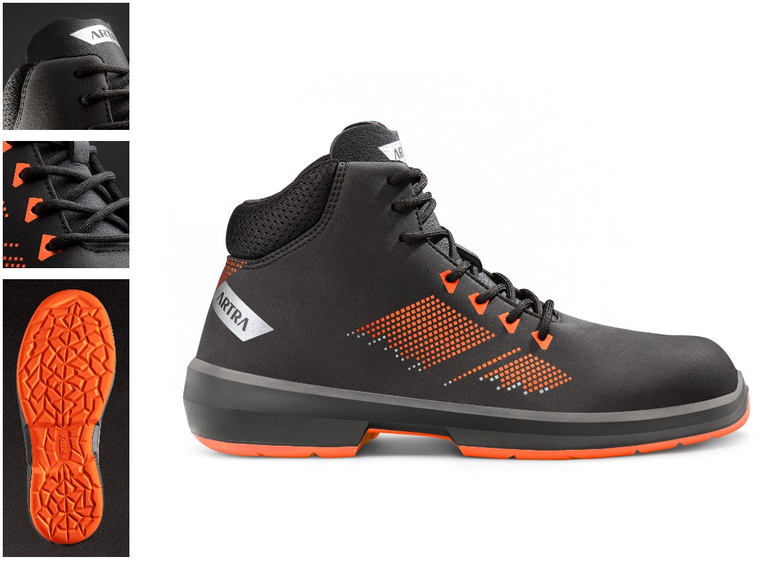 ARRIVAL 855 S3 obuv kotníková - černá/oranžová