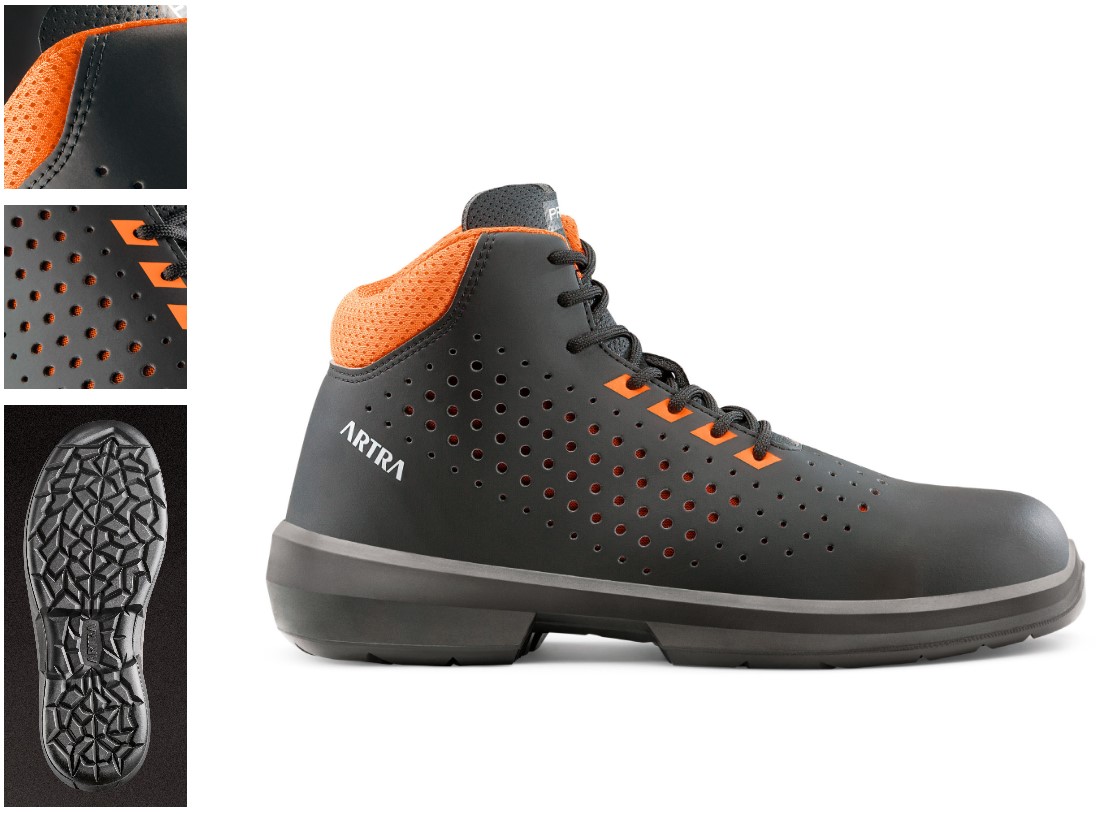 ARENZANO 850 Air S1 P obuv kotníková - černá/oranžová