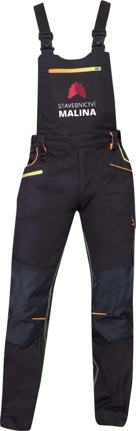 ARDON CREATRON kalhoty pánské laclové - černá/neon - potisk Malina