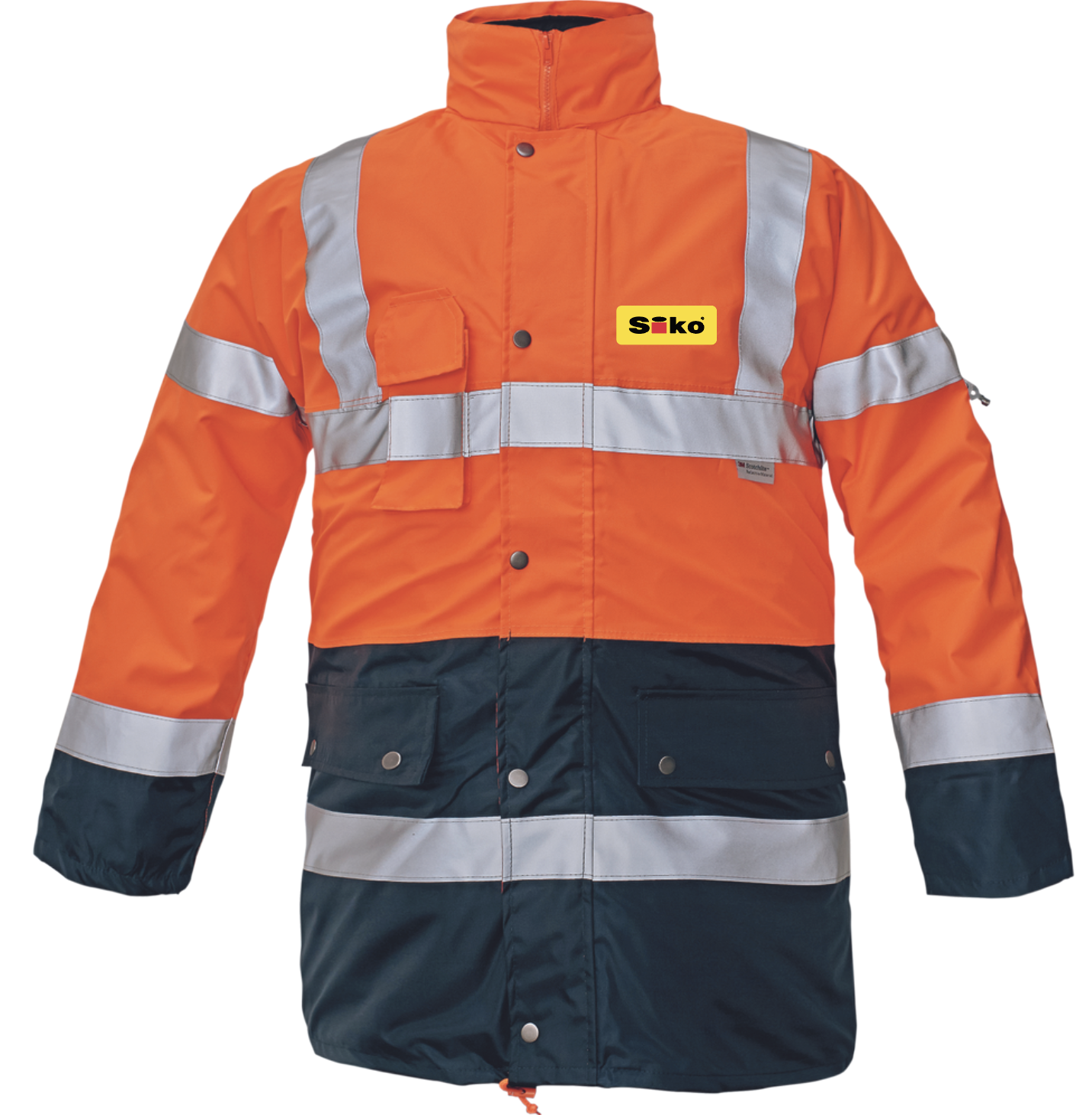 BI ROAD HV bunda oranžová/navy - potisk SIKO