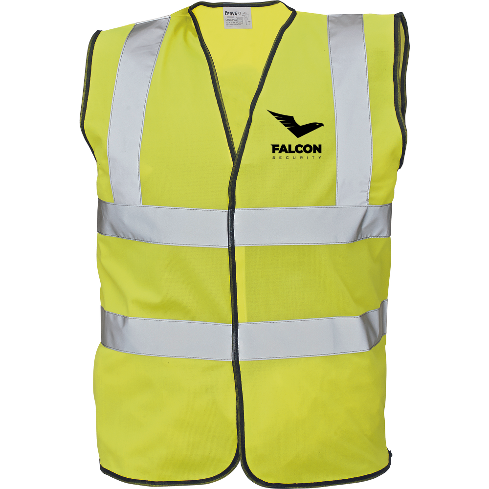 LYNX PLUS Reflexní vesta žlutá s potiskem Falcon