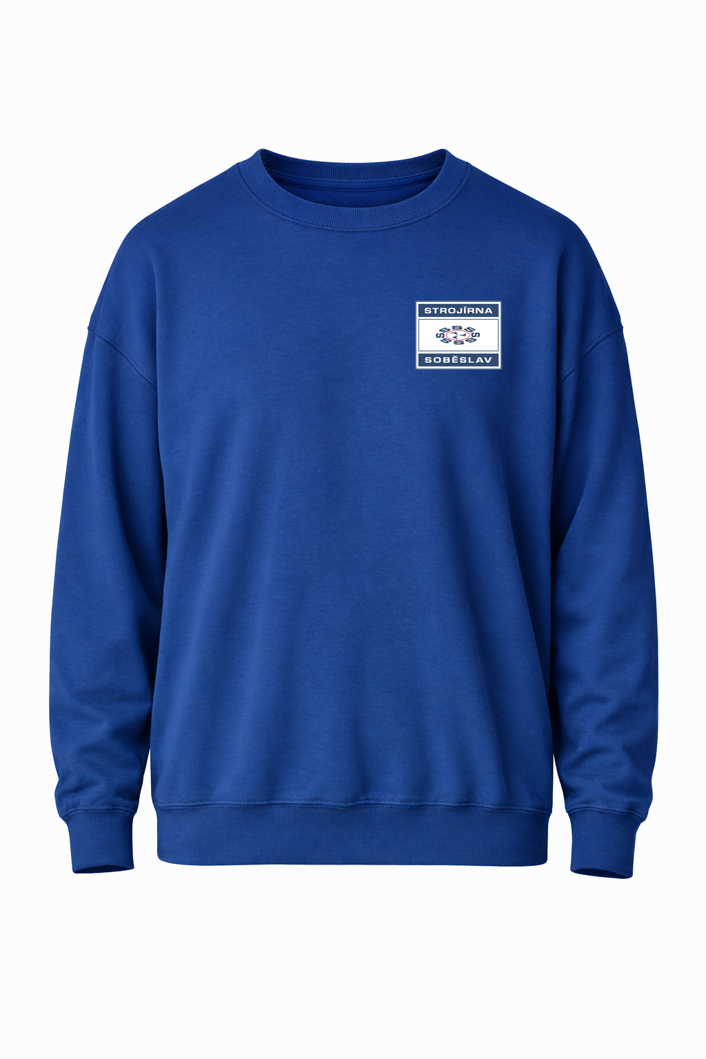 GI18000 HEAVY BLEND mikina unisex - námořní modrá - potisk Strojírna Soběslav