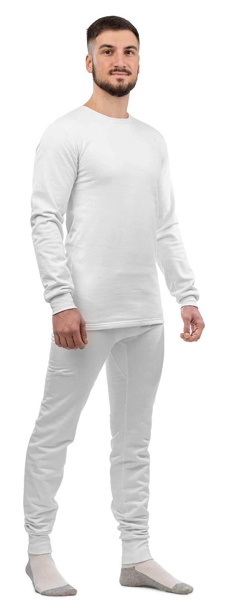 ALBATROS Zateplené spodní kalhoty pánské, bílé