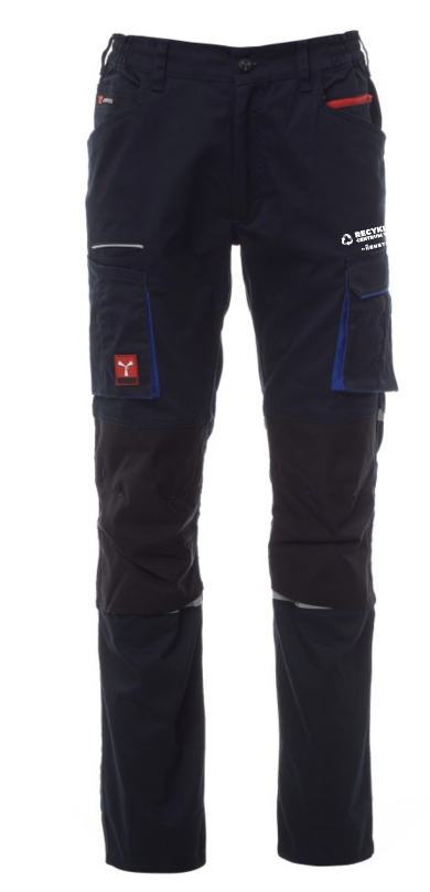 NEXT 400 kalhoty unisex pasové - námořní modrá/černá - potisk Recyklační centrum Valdorf