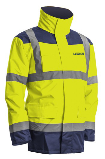 KANATA parka 4v1 unisex - hi-vis žlutá/modrá navy - Latecoere