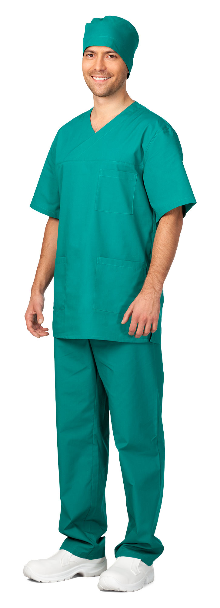 MEDIK Chirurgický komplet pánský (halena, kalhoty, čepice) zelený