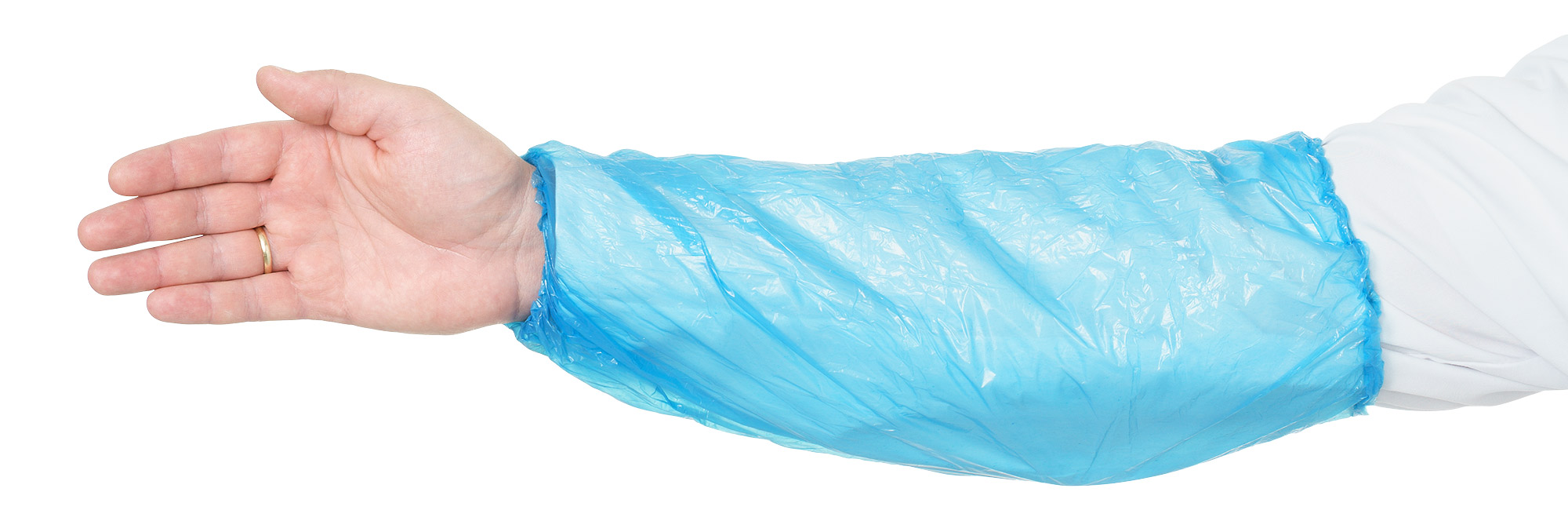 NÁVLEKY NA RUCE, polyetylenové, modré