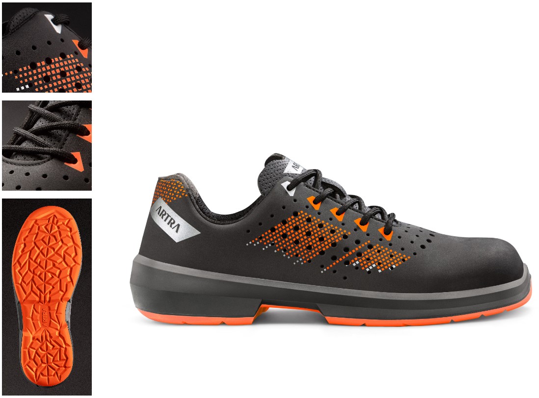 ARIOR 835 Air S1 P polobotka - černá/oranžová