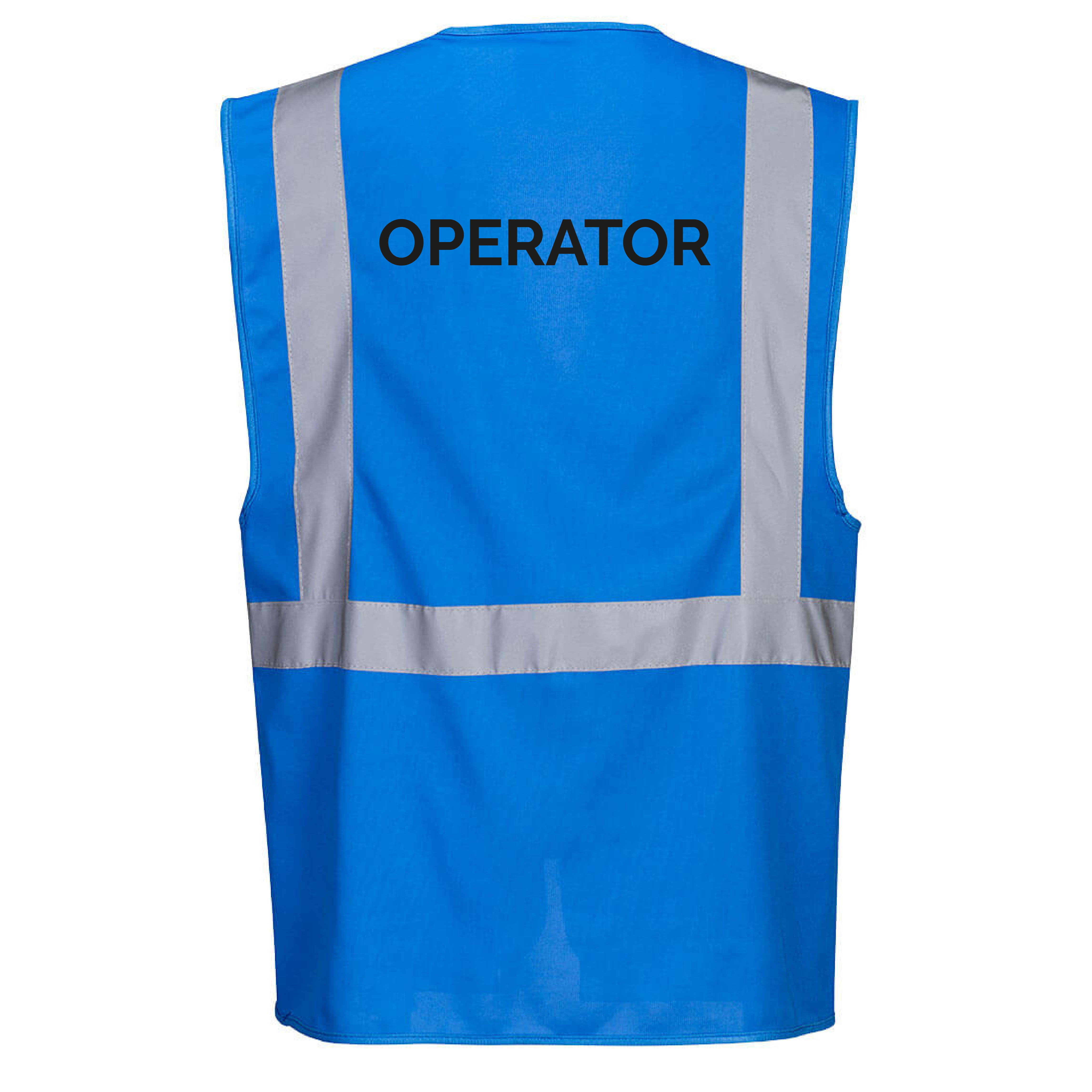 F476 Iona Executive vesta unisex - středně modrá - s potiskem OPERATOR