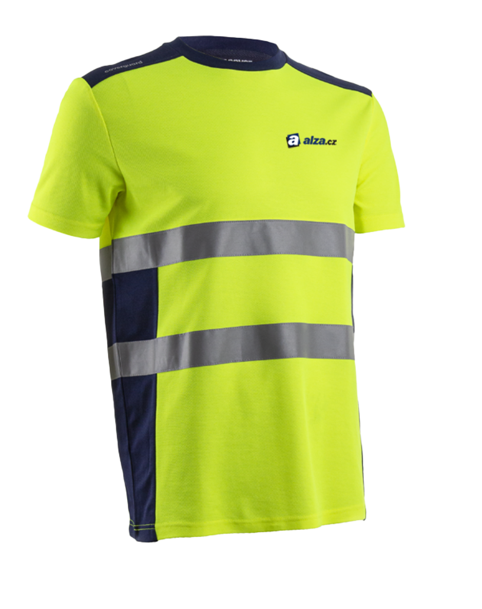 Reflexní triko - NEKKI - žluté - potisk ALZA + FACILITY