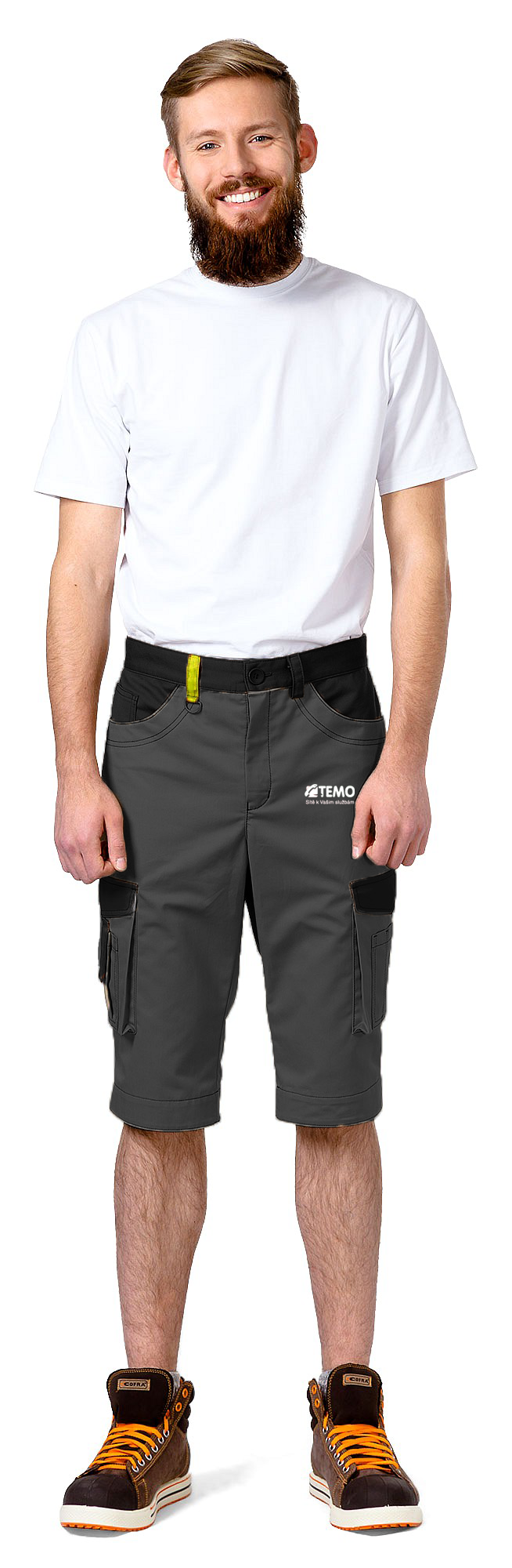 DUNAJ šorkty/kraťasy unisex - šedá - TEMO