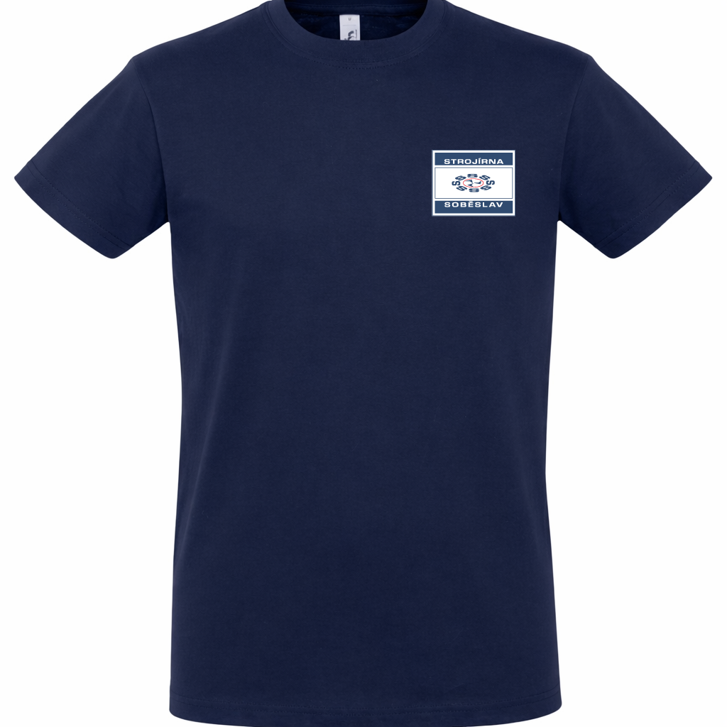 SO11380 SOL S REGENT tričko unisex kr.ruk. - námořní modrá - potisk Strojírna Soběslav