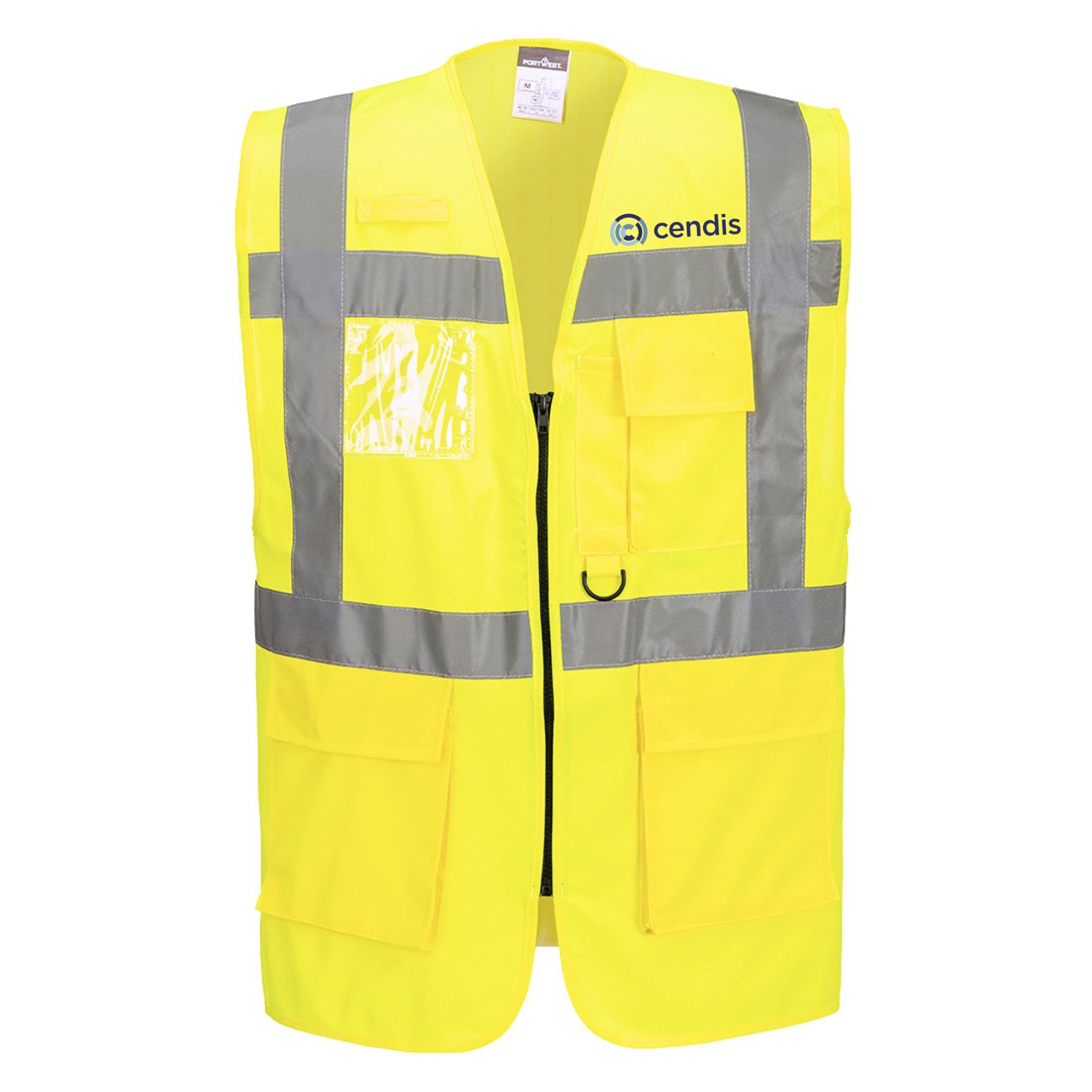 Berlin reflexní manažerská vesta - žlutá - potisk Cendis
