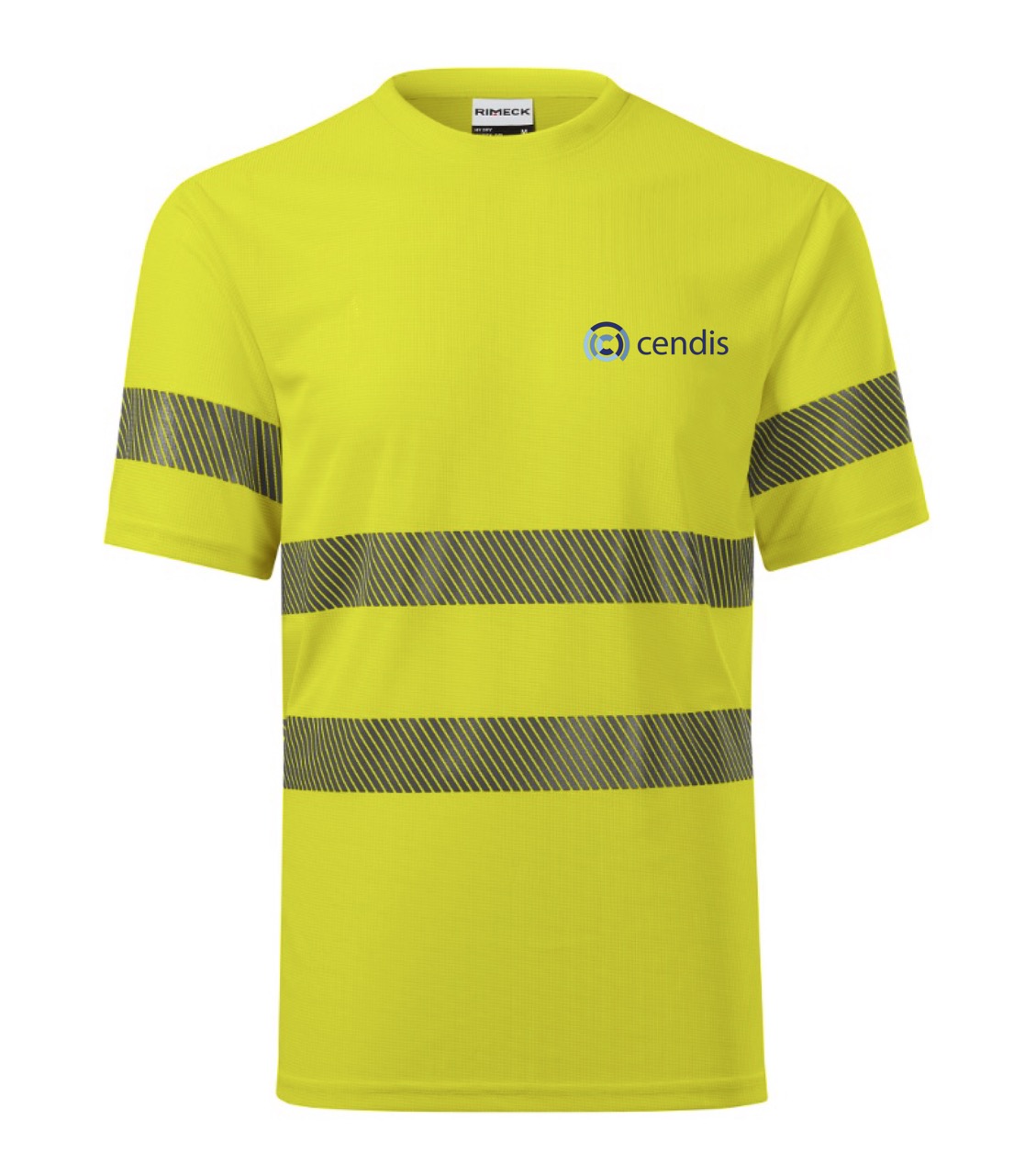 HV Dry tričko unisex kr.ruk. - fluorescenční žlutá - potisk Cendis