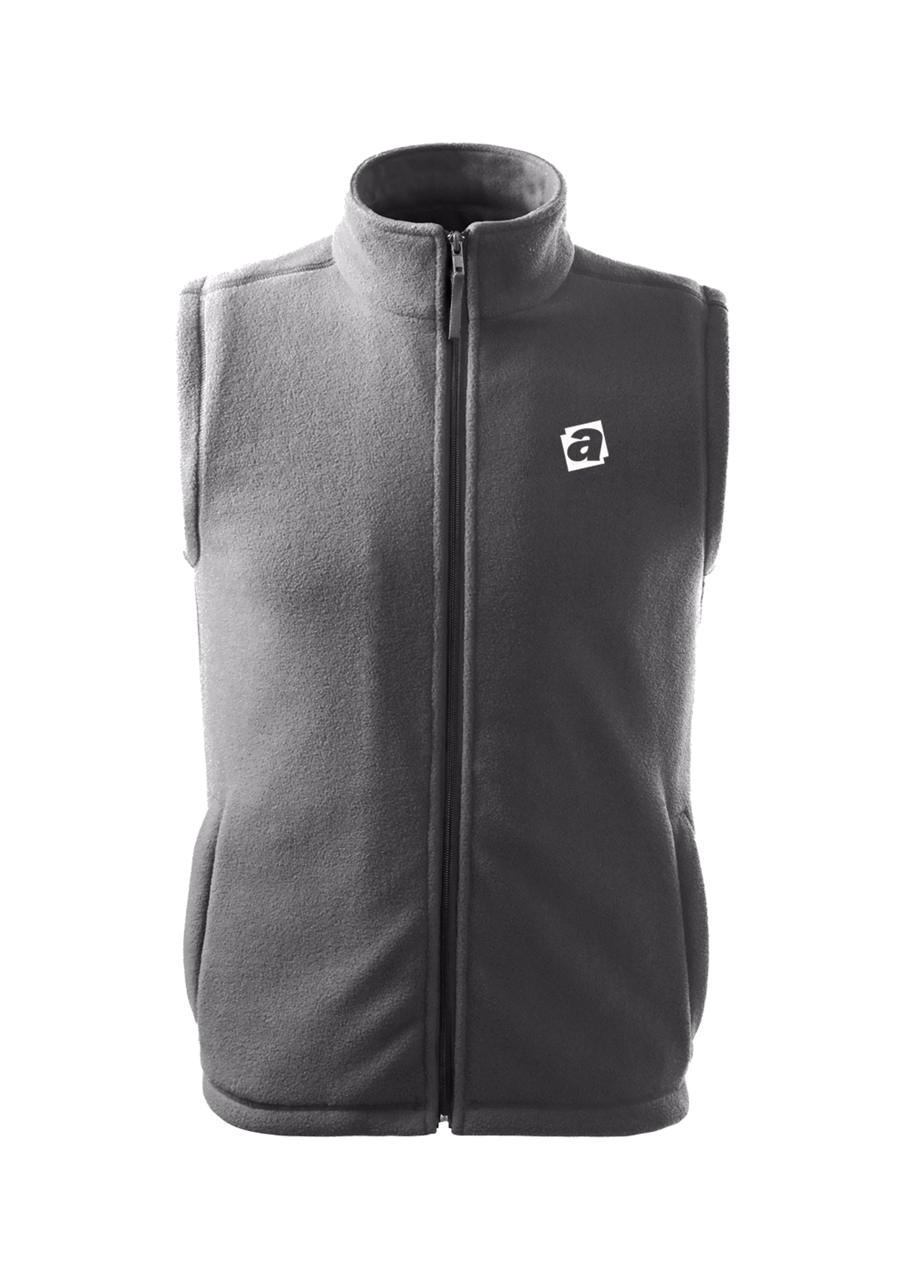 NEXT fleece - vesta unisex - ocelově šedá - výšivka ALZA-UNI + TEAM LEADER (logistika)