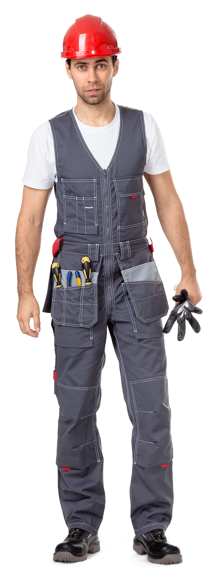 CITY MASTER Polokombinéza pánská letní, šedá