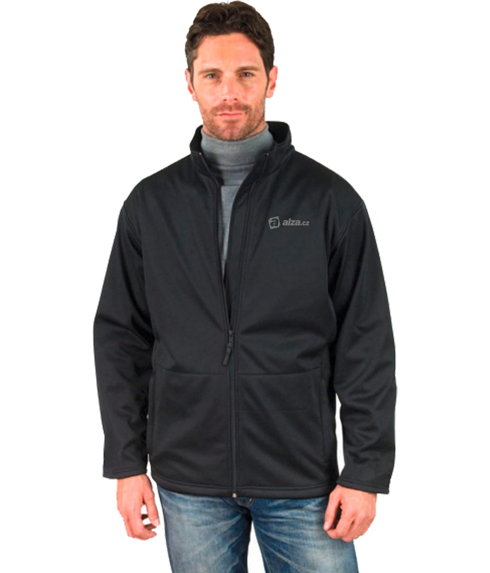 Softshellová bunda PERTH - černá - retroreflexní potisk ALZA.SK