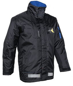 PANDA unisex insulated jacket - black - print Kifli