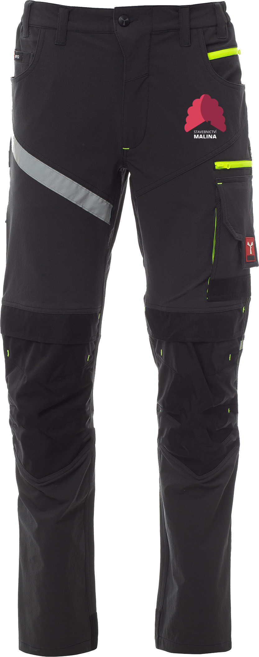 NEXT 4W SUMMER kalhoty unisex - antracitová/černá - potisk Malina