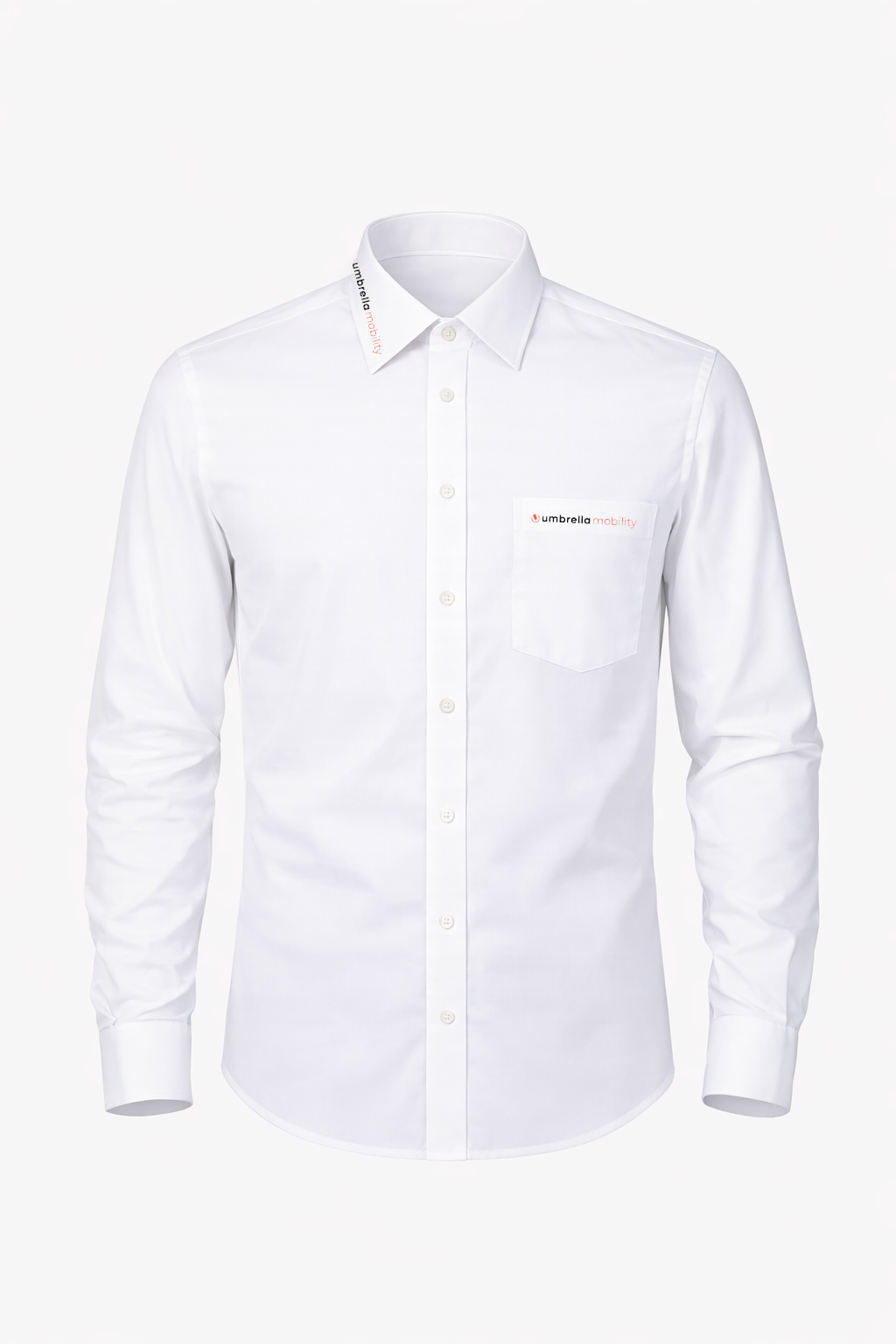 AERO Košile pánská bílá Umbrella, dlouhý rukáv