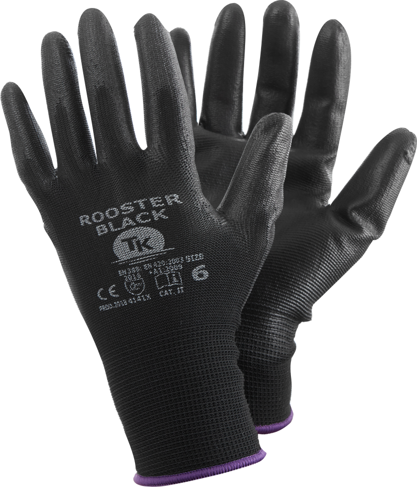 TK ROOSTER BLACK rukavice unisex - černá
