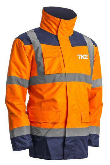 KANATA parka 4v1 unisex - hi-vis oranžová/modrá navy - s potiskem TK Elevator