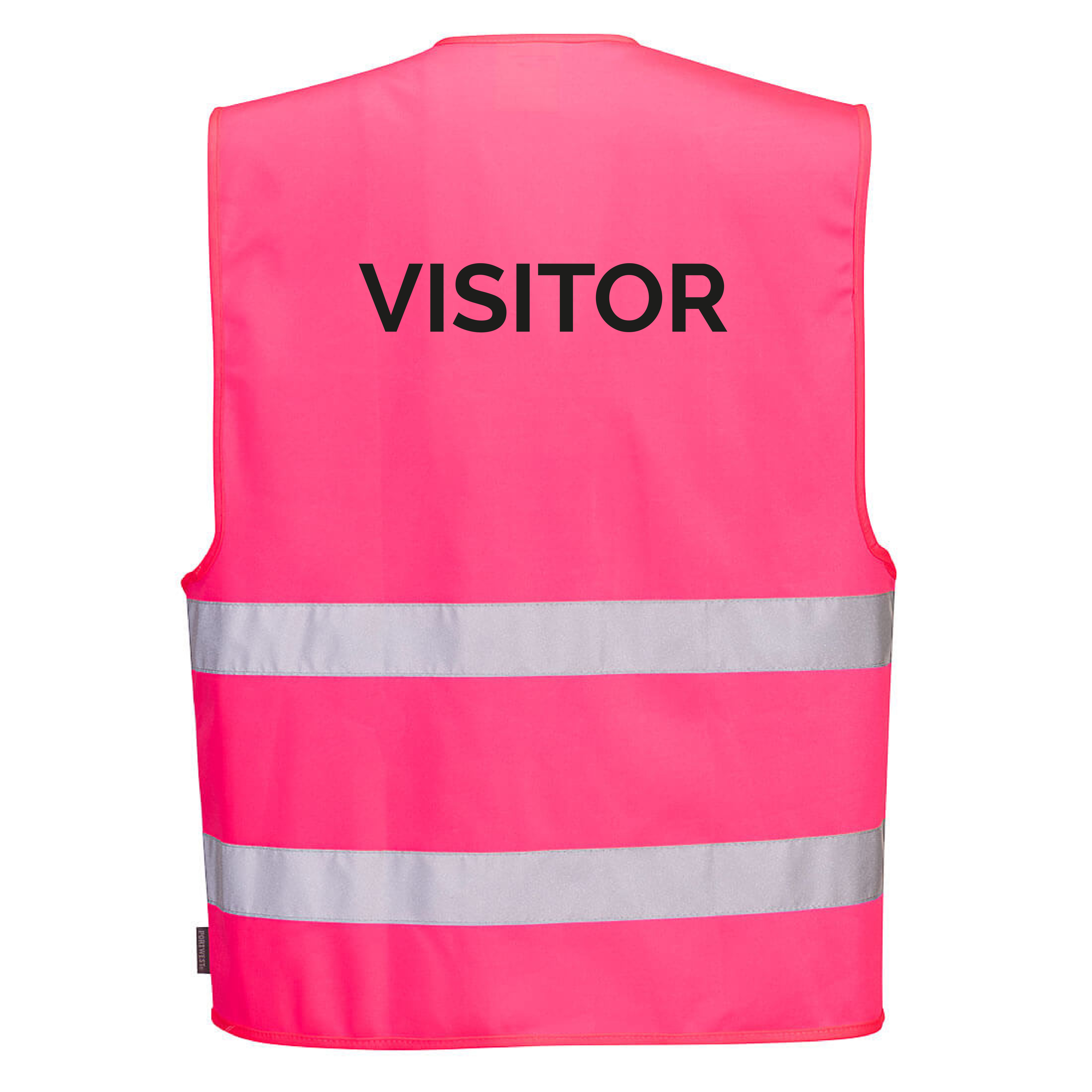 F474 IONA vesta unisex - růžová - potisk FM Česká "VISITOR"