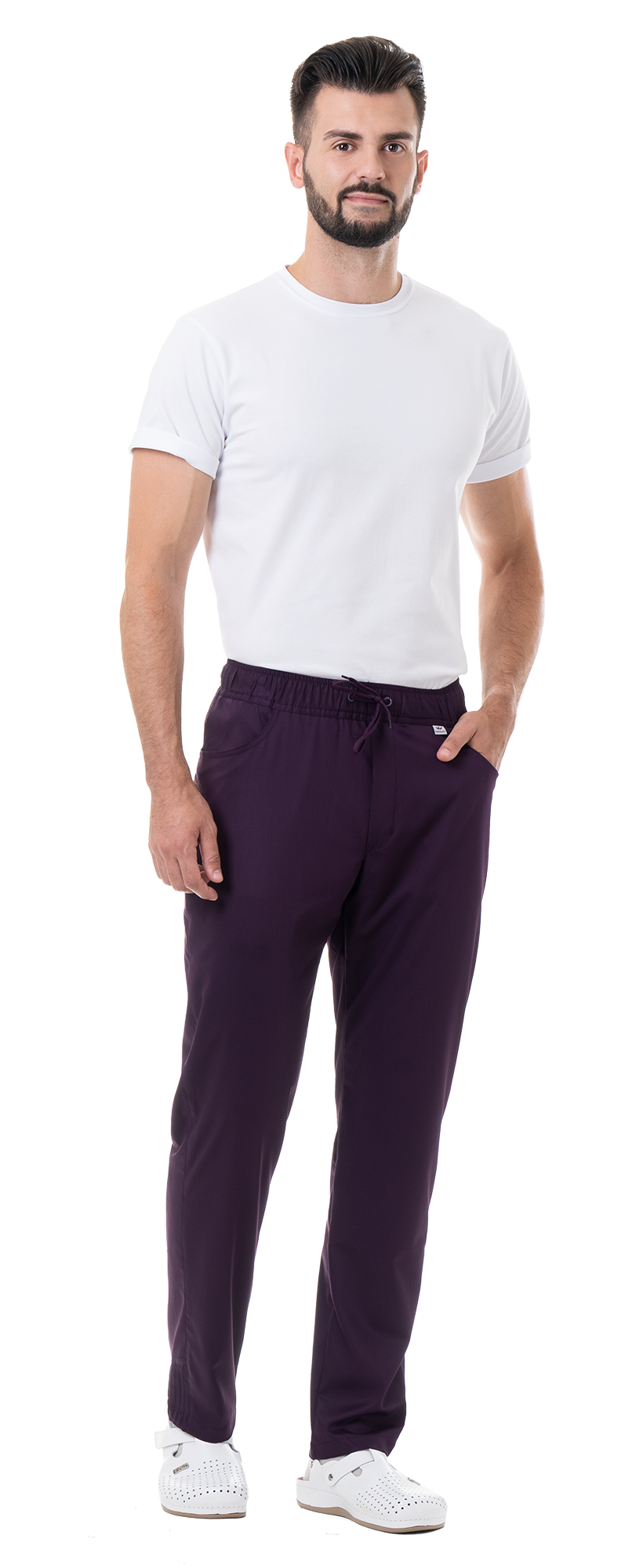 STAN Kalhoty pánské zdravotnické švestkově modré