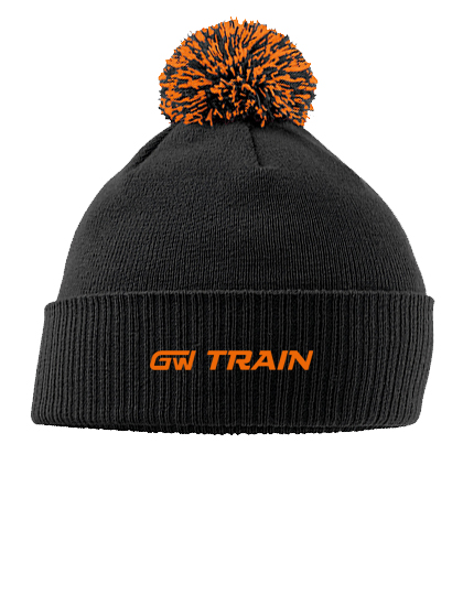 SNOWSTAR BEANIE čepice unisex - černá/oranžová - výšivka GW Train