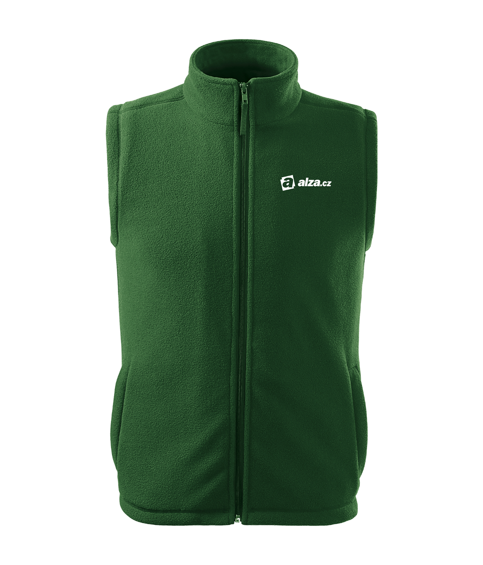 NEXT fleece - vesta unisex - lahvově zelená - výšivka ALZA + SUPERVISOR