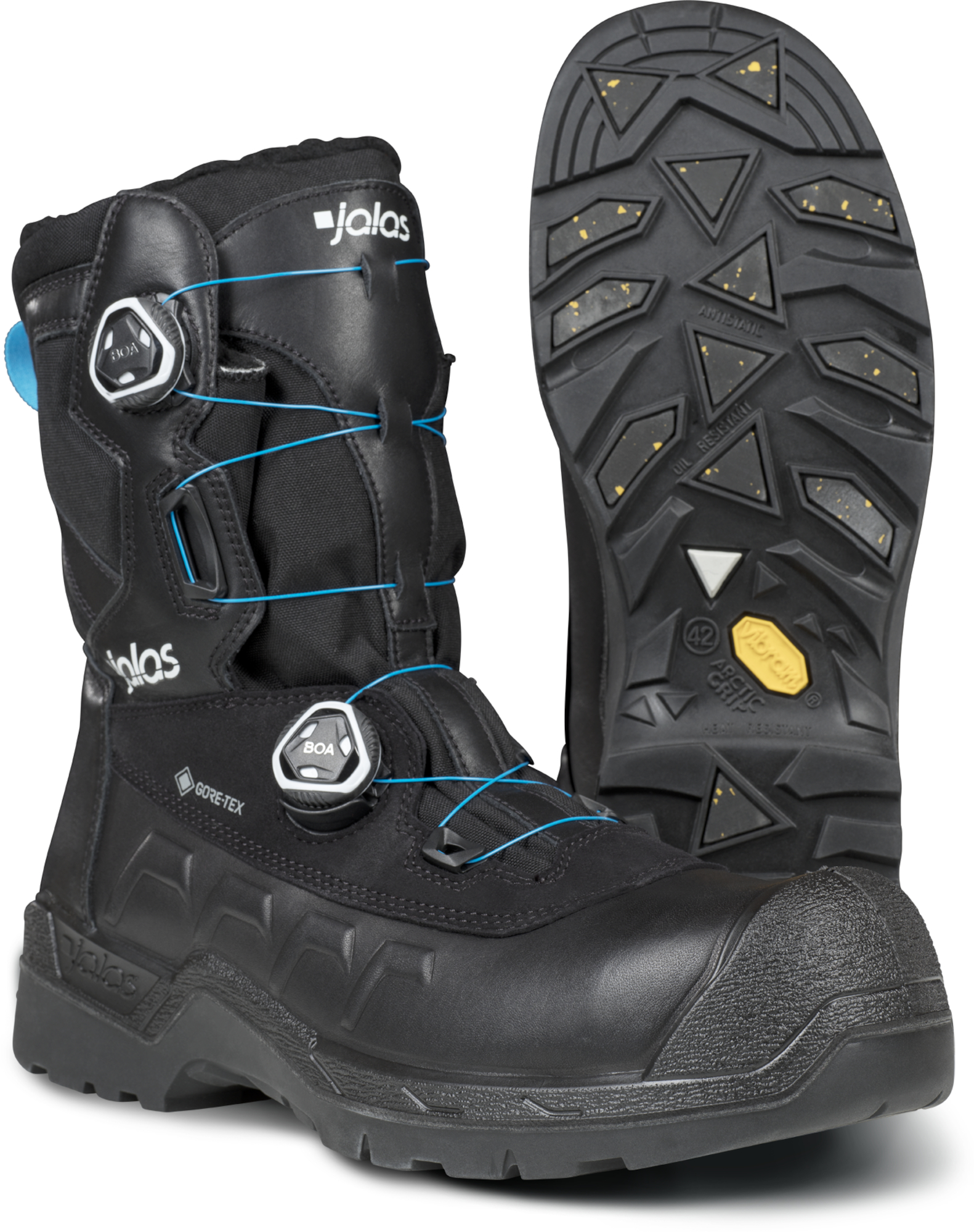 Obuv JALAS® HEAVY DUTY 1398 WINTER vysoká GTX S3, SRC, WR, HRO, CI - černá