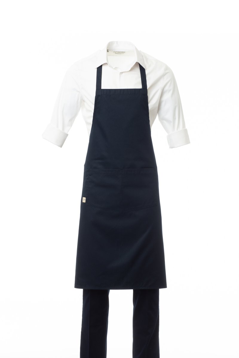 BOUTIQUE zástěra unisex s laclem - černá