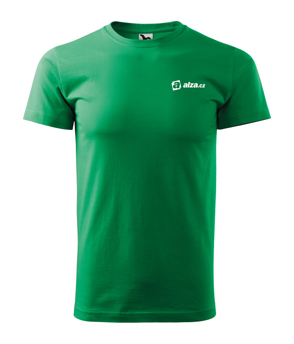 BASIC Tričko pánské - stredně zelená - potisk ALZA.HU + SUPERVISOR