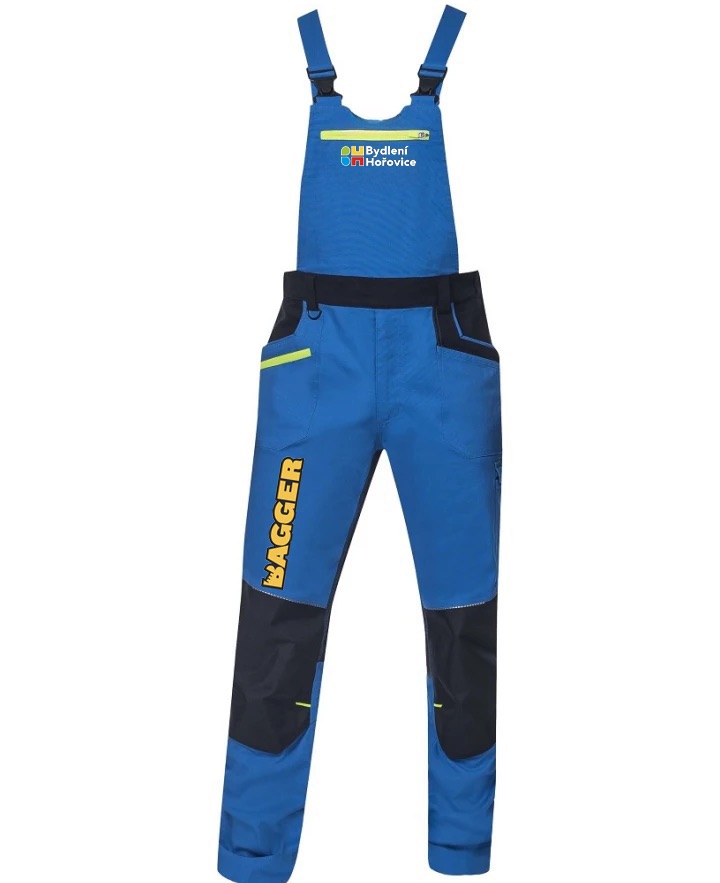 4Xstretch kalhoty pánské laclové - modrá - potisk Bagger