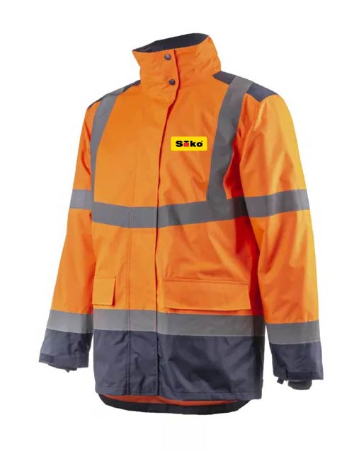 KAZAN Rain parka Orange HV - potisk SIKO