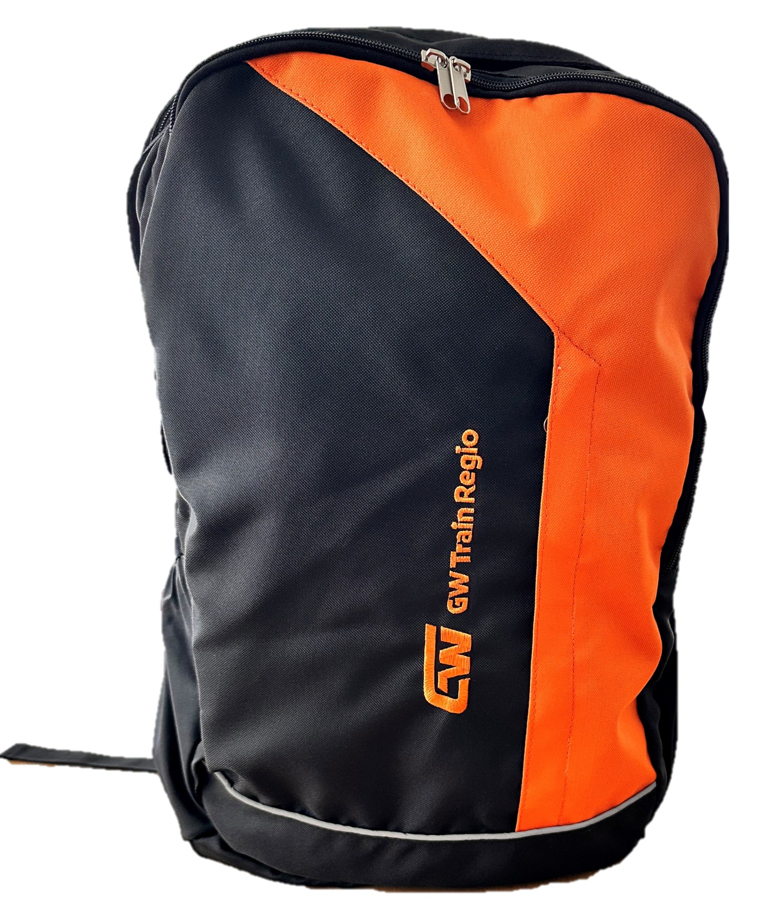 GWT Batoh unisex - černá/oranžová - výšivka GW Train