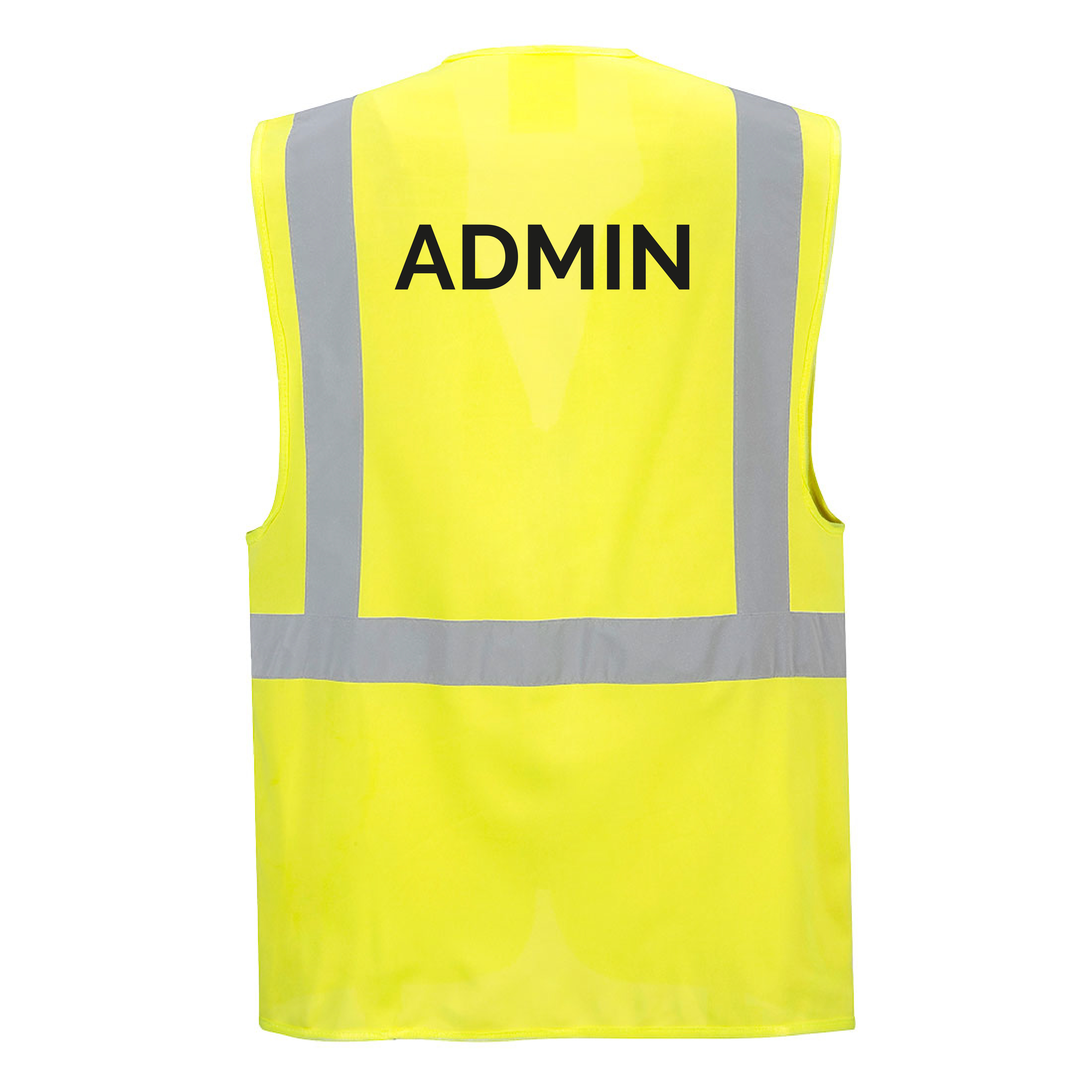 BERLIN vesta unisex reflexní manažerská - žlutá - potisk FM Česká "ADMIN"