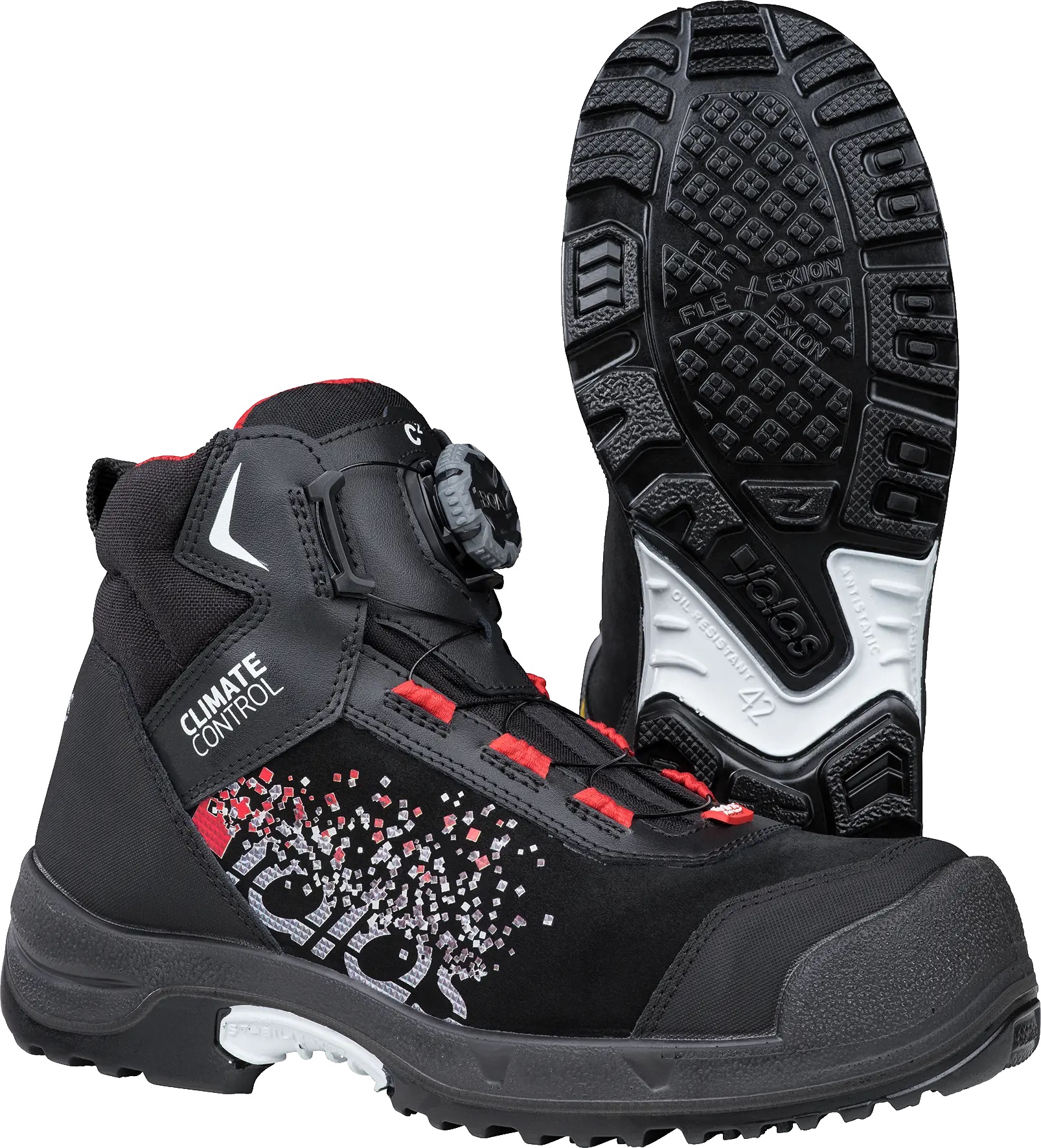 JALAS ZENIT 2718 S3 kotníková unisex - černá s červenými prvky