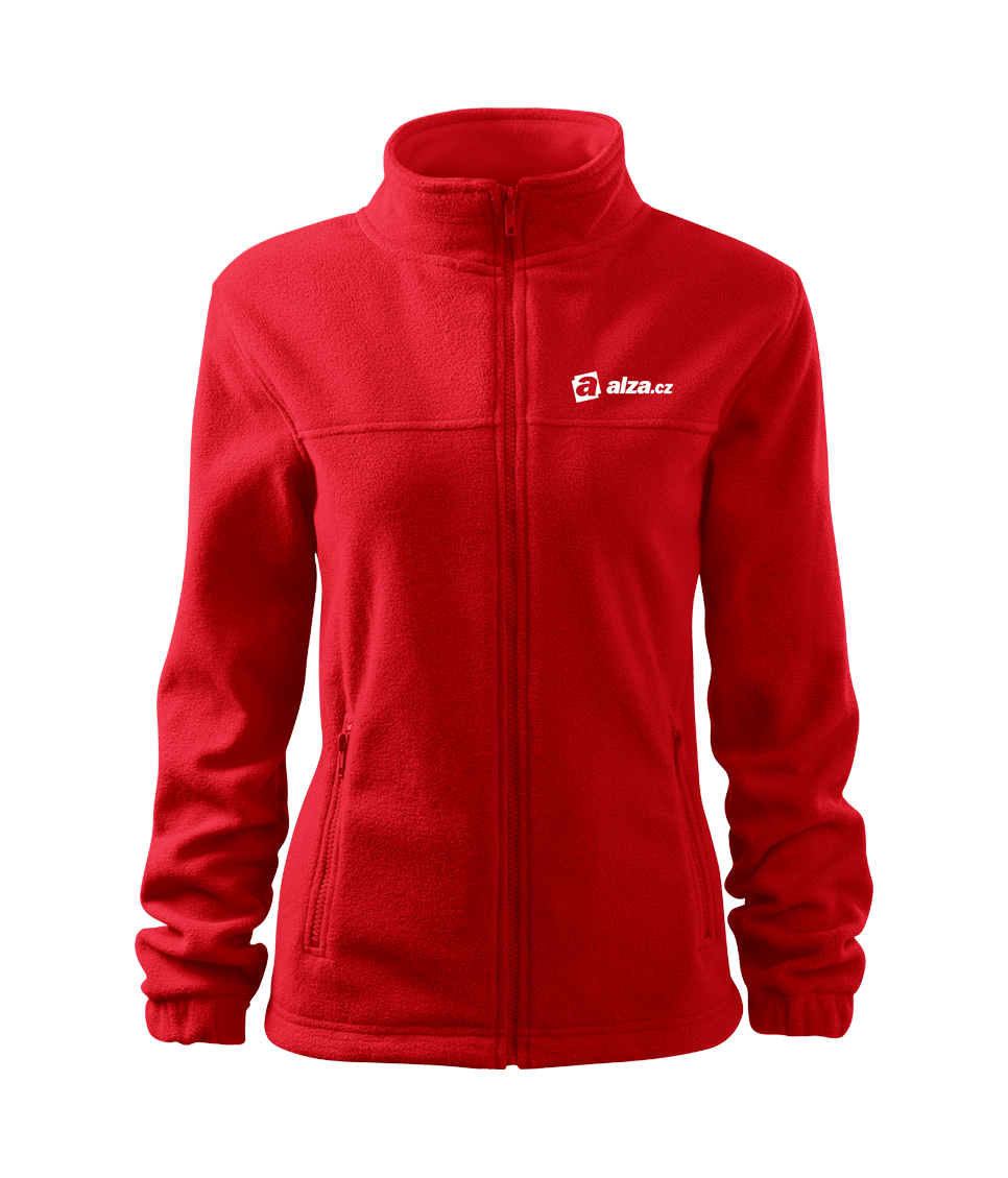 JACKET fleece - mikina dámská - červená - výšivka ALZA.SK + TRAINER