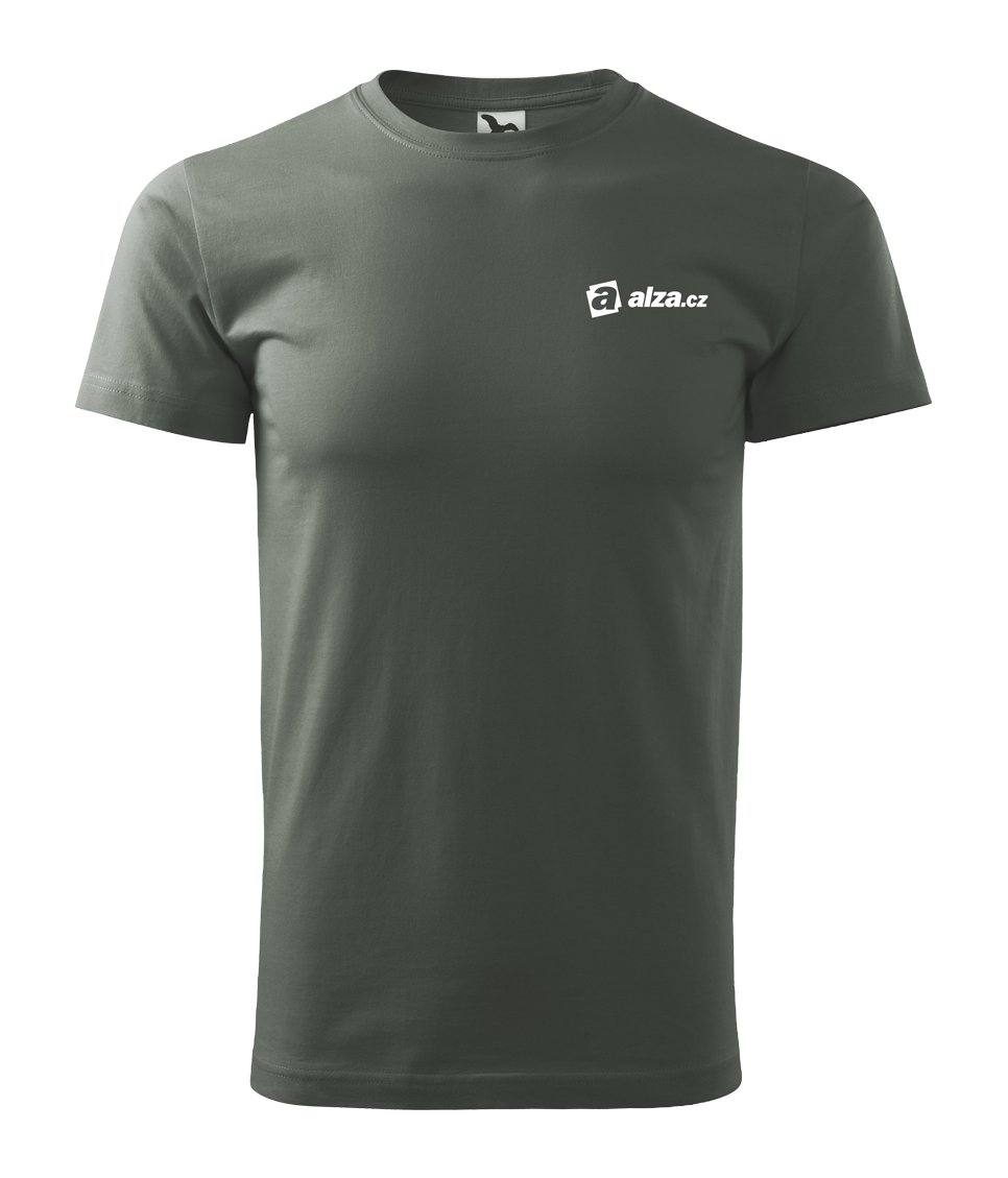 BASIC Tričko pánské - tmavá břidlice - potisk ALZA.SK + TEAM LEADER