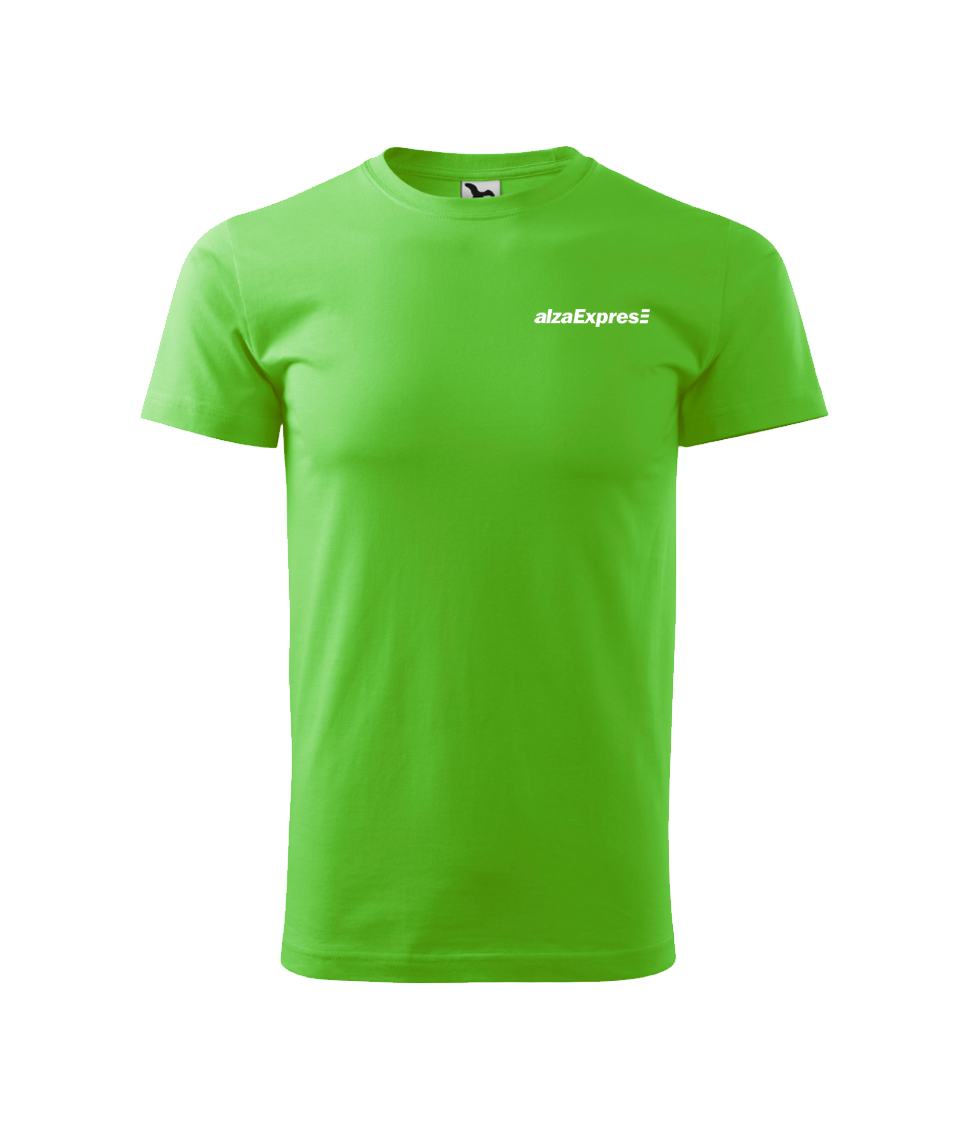 BASIC Tričko pánské - apple green - potisk ALZA EXPRES