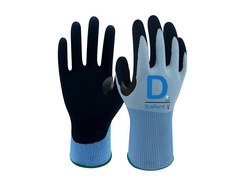 XCELLENT 18-971 D rukavice unisex protiřezné - modrá/černá