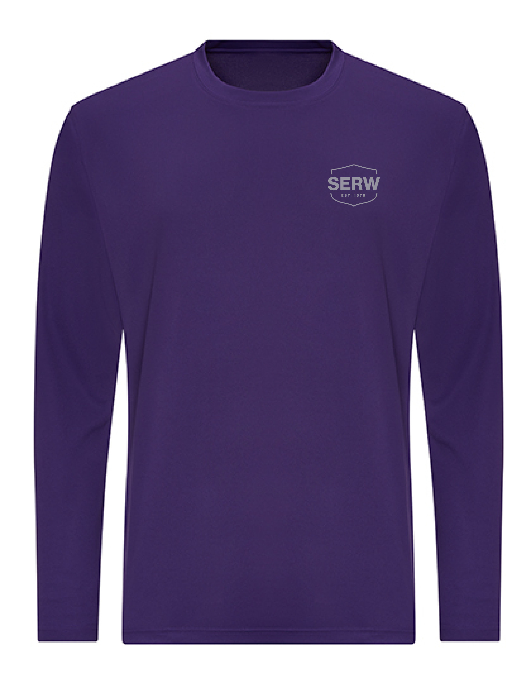 COOL T tričko pánské dl.ruk. - fialová - potisk SERW retroreflex