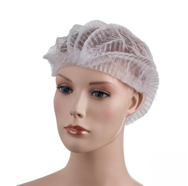 PD-CLIP Jednorázové čepice z netkané textilie - bílá