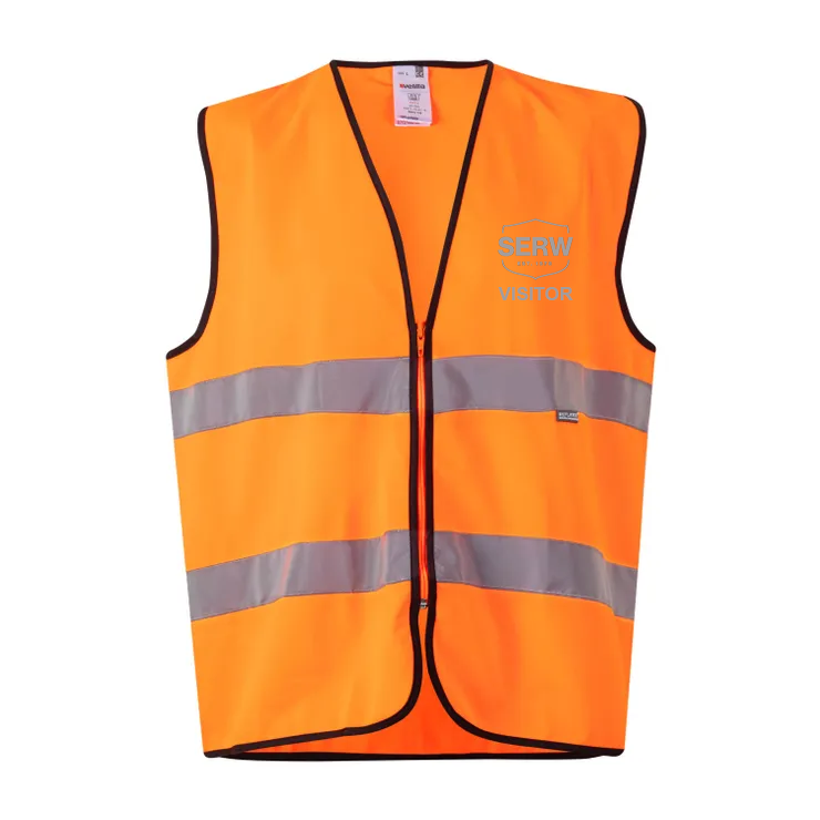 145 HV VEST vesta unisex reflexní - oranžová - potisk SERW retroreflex
