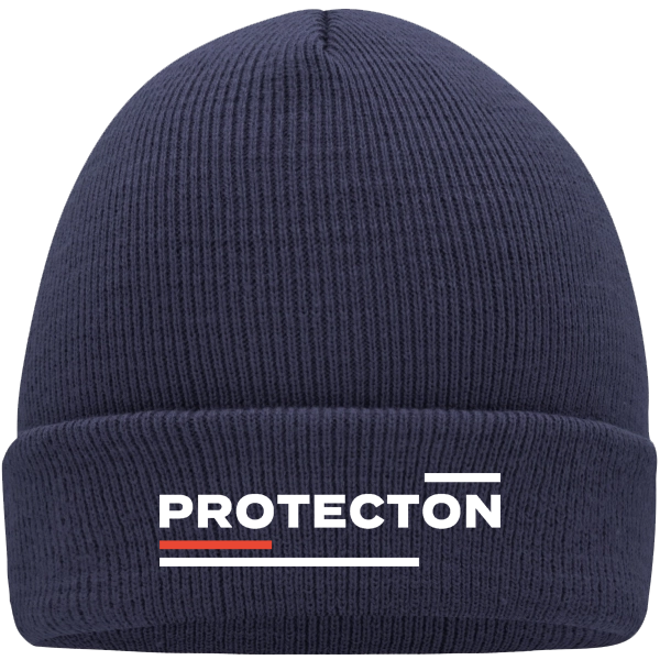 MB7500 čepice unisex pletená - modrá navy s výšivkou  Protecton