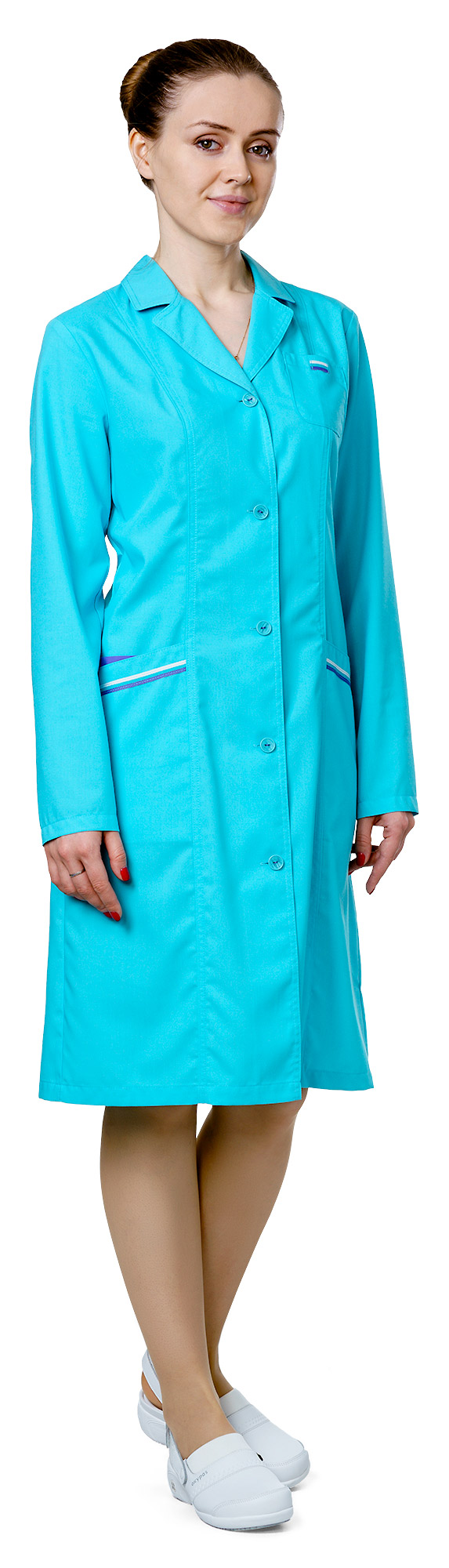 CRYSTAL Plášť dámský- tyrkysová