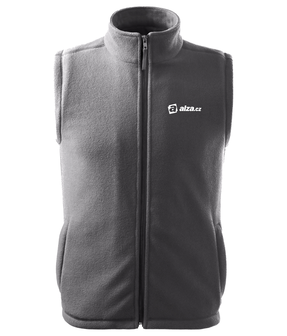 NEXT fleece - vesta unisex - ocelově šedá - výšivka ALZA.HU + TEAM LEADER
