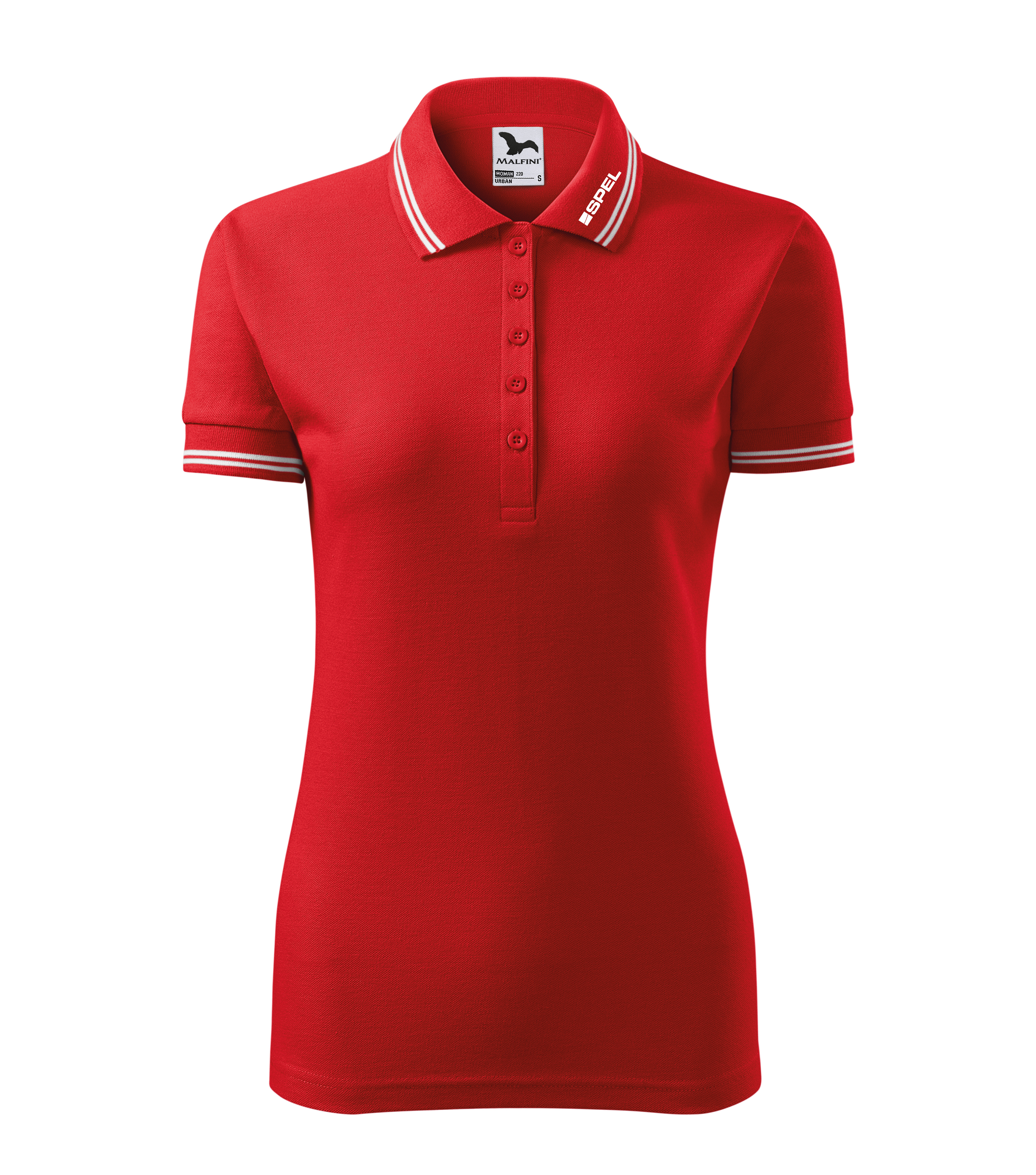 Urban polokošile dámská - červená-SPEL (límeček)