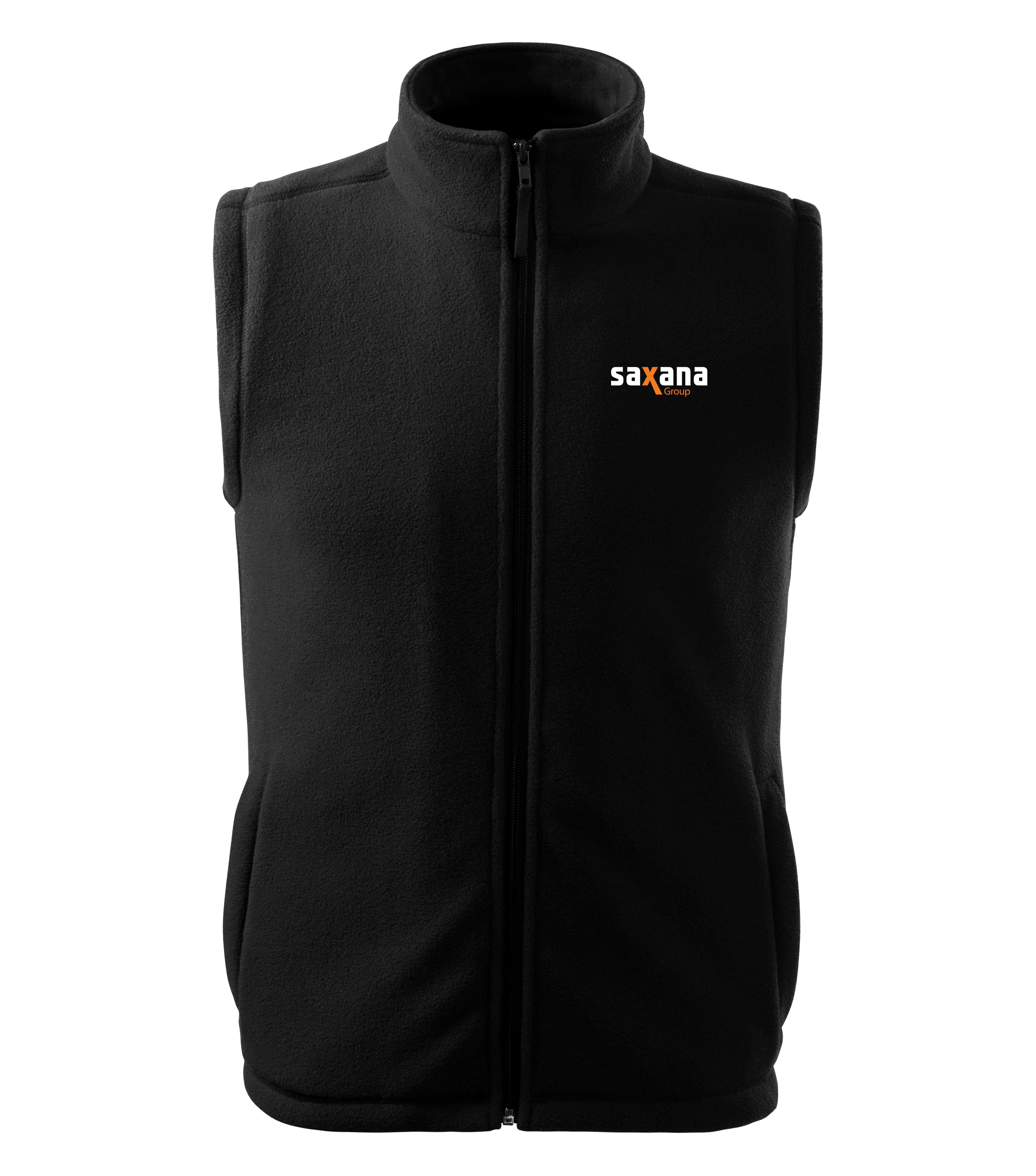 NEXT 518 vesta unisex fleece - černá - výšivka Saxana